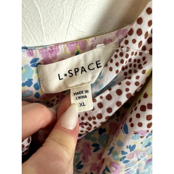 NWOT L*Space Multi-Print Cut-Out Maxi w/O-Ring Bust XL - Picture 4 of 7